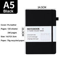 Benutzer definierte A5 Hardcover PP Leder Meeting Notizbuch Journal Planer Tagebuch Notizbuch Sattel heftung Bindung mit Gummiband