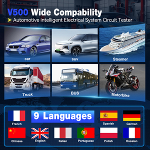 VDIAGTOOL V500 Pro 0.1~100V Probador de Baterías Inteligente para Automóviles de 12V y 24V, Herramientas Inteligentes para Sistemas Eléctricos de Automóviles - Product Image 6