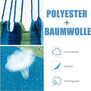 เก้าอี้ชิงช้าผ้าฝ้ายสานสำหรับตั้งกลางแจ้งเปลที่นั่งแบบแขวน - Product Image 5