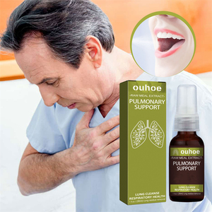 Spray de Apoyo Pulmonar Ouhoe, Alivia la Tos y la Picazón en la Garganta, Limpia los Pulmones, Desintoxica, Mejora la Salud del Corazón, Spray de Apoyo Pulmonar - Product Image 1