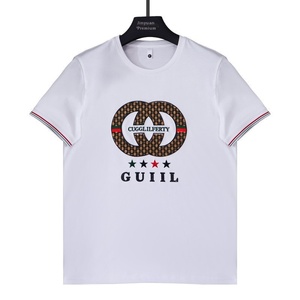 T-shirt surdimensionné en coton 100% pour hommes d'été à la mode avec broderie <span class=keywords><strong>T-shirts</strong></span> graphiques de haute qualité pour la mode Streetwear - Product Image 5