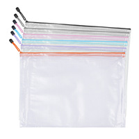 Sac Organisateur en Maille Plastique Transparente A4 Étanche avec Fermeture Éclair Nuoxin de Haute Qualité pour l'École, le Bureau et la Salle de Classe