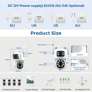 Système de sécurité domestique plug-in avec alarme, caméra IP <span class=keywords><strong>H</strong></span>.<span class=keywords><strong>264</strong></span>, <span class=keywords><strong>DVR</strong></span>, réinitialisation par mot de passe administrateur, kit de nettoyage Alibaba, CCTV 4 canaux - Product Image 6