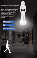 Portalámparas con Sensor de Movimiento Infrarrojo/Sensor de Luz E27 con Señal Digital 110v-240v para Montaje en Techo