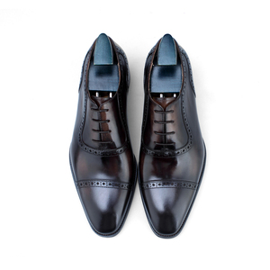 ALF8-NS58 scarpe da sera in vera pelle Oxford fatte a mano da uomo - Product Image 2