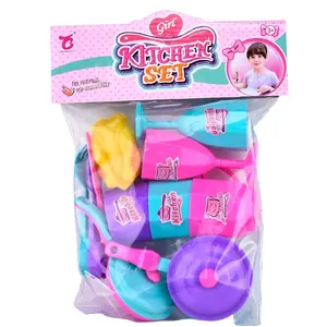 Interesante juego de plástico barato cocina de juguete para niñas