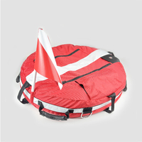 Bouée de plongée en apnée légère en nylon 1680D, flotteur gonflable en TPU avec corde de sécurité et anneaux en D pour la plongée en apnée et la plongée sous-marine