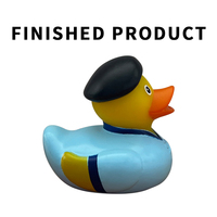 Usine en gros personnalisé 3 pouces jaune canard jouet de bain haute qualité propre vinyle caoutchouc dessin animé conception pour bébés-Mini petite taille