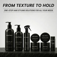 Pommade coiffante mate en argile pour hommes, effet naturel texturé, faible brillance, vente en gros OEM pour salons de coiffure