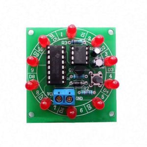 <span class=keywords><strong>Kit</strong></span> Electrónico DIY Rueda de la Fortuna NE555 CD4017, Componentes para Proyectos Electrónicos, 3.5-6V - Product Image 1