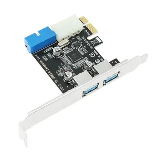 USB3.0 PCIE genişleme kartı adaptörü 2 Port USB 3.0 Hub dahili 19 Pin Header PCIE USB 3.0 PCI Express adaptörü