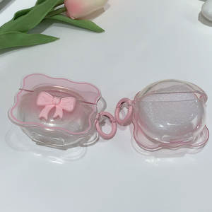 Para Huawei <span class=keywords><strong>Freebuds</strong></span> 3 4 <span class=keywords><strong>4i</strong></span> Pro Wave Gradient Pink TPU Earphone Cover Luxury Wireless Stereo Bows Transparente - Product Image 3