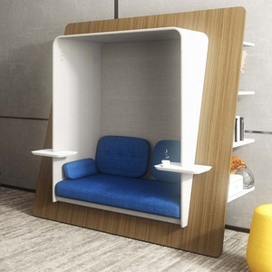High Back <b>Sofa</b> Modern Acoustic Modular <b>Office</b> Lounge Chair <b>Sofa</b> Privacy <b>Sofa</b> Pod - Product Image 1