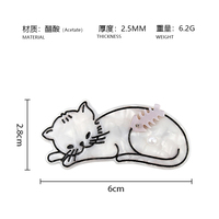 Jinhe nouveau style japonais petit chat pince à cheveux acétate chat poisson enfants fille épingle à cheveux pince cheveux accessoires