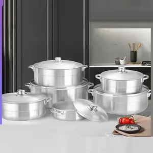Custom Light Pot Set Home Cookware Set Restaurants Sanding Aluminum Cooking Pot Sets