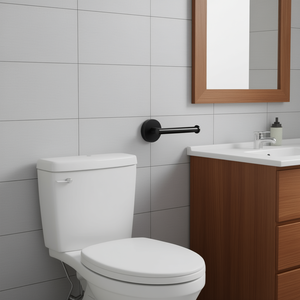 Porte-papier toilette mural en acier inoxydable, accessoire de salle de bain moderne adapté aux grands rouleaux de papier toilette - Product Image 2