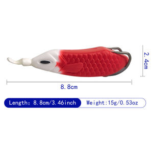 Nuova Esca in Silicone a Forma di Rana Multicolore con Doppio Amo, Esca Morbida per Pesca - Product Image 2
