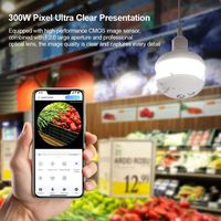 Caméra de sécurité intérieure sans fil V380 3MP E27 avec détection humaine, alarme, vision nocturne panoramique, champ de vision de 85 degrés et stockage cloud