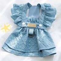 Manteaux rayés en jean pour chiens et chats, à manches volantées, avec anneau de laisse, pour Halloween, tenues créatives pour petits chiens de type Chihuahua, accessoire pour chiot
