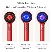 Peigne vibrant électrique, massage par lumière rouge, thérapie pour la croissance des cheveux, brosse de massage du cuir chevelu, infrarouge, anti-chute de cheveux, peigne de massage personnalisé OEM