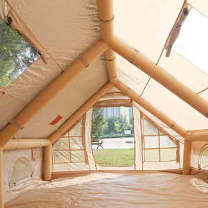 Tente de camping gonflable portable Oxford de luxe, durable, étanche, à ouverture automatique rapide, 6-8 personnes, quatre saisons, double - Product Image 3