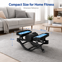 Mini Stepper d'Exercice BNcompany TBJ-01 en Acier, Machine Cardio Twister, Stepper d'Escalade pour Usage Domestique