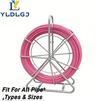 YILI 4mm*100m Varilla de Fibra de Vidrio para Tuberías, Cinta Pasacables, Carrete para Cables, Serpiente para Conduítes, Varilla para Tirar Cables, Enhebrador de Alambres, Herramienta de Instalación Eléctrica