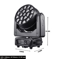 Projecteur de scène LED RVBW DMX à 19 têtes mobiles, à changement de couleur, en aluminium, pour discothèques et streaming en direct - Modèle K10 90-250V