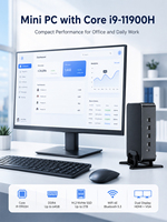 Mini PC para Juegos Msecore de 11.ª Generación con Core I7/I9 11900H, 64 GB de RAM DDR4, SSD NVEM de 2 TB, WIFI6, Mini Ordenador de Escritorio para Juegos para el Hogar/Oficina