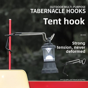 Crochet de suspension portable antidérapant en acier inoxydable pour lampe de camping, équipement de camping extérieur, support de lampe de tente pour le camping, les voyages et l'<span class=keywords><strong>aventure</strong></span> - Product Image 5