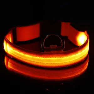 Collare per cani in Nylon ricaricabile USB per addestramento tattico elettrico fluorescente di lusso personalizzato