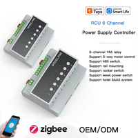 Controlador de Fuente de Alimentación Inteligente Tuya ZigBee de 6 Canales y 16A con Antena (2024)