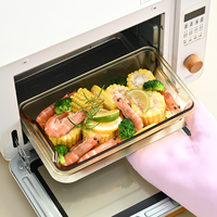 Ustensiles de cuisson en borosilicate en gros avec couleur ambre moules de cuisson sur mesure plaque de cuisson en verre pour four