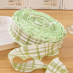 Ruban plissé à carreaux de 4 cm, 10 yards, de qualité supérieure, pour emballages cadeaux haut de gamme, utilisation par les fleuristes, pinces à cheveux - Product Image 2