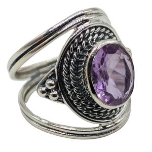 Elegant Handmade Amethyst <b>Ring</b> Adjustable Gemstone Jewelry for Women Featuring Polished <b>Crystal</b> Stone Design for Gifting - Product Image 2