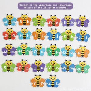 Abc Peg Ideal for Kids to Boost Letter Words Recognition Cartoon Bee-Shaped Alphabet Animal <b>Puzzles</b> With Tin Storage Box - Product Image 3