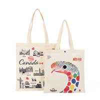 Sac fourre-tout en toile imprimé avec les monuments de la ville du Canada, en coton naturel, sac de shopping souvenir, grande capacité, sac de voyage pour touristes