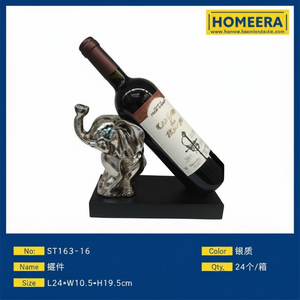 Opzioni all'ingrosso disponibili in ceramica porta vino elegante decorazione per la casa argento nero L24xW105xH195cm - Product Image 1