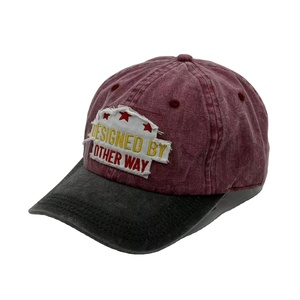 Gorra de Béisbol de Mezclilla Lavada Vintage de Dos Tonos, DISEÑADA por OTHER WAY, con Bordado de Parche, Ajustable, Estilo Deportivo Urbano, Tipo Dad Hat - Product Image 1