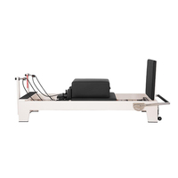 Equipo Profesional de Pilates Reformer de Madera Duradera con Sistema Deslizante de Riel Completo, Máquina de Entrenamiento de Núcleo de Roble para Estudio de Pilates
