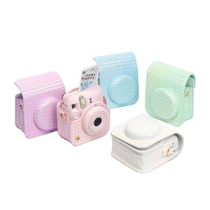 CAIUL Cute Style <strong>Fujifilm</strong> <strong>Instax</strong> <strong>Mini</strong> 12 Camera Bag Accessory Kit Iridescent Woven Pattern PU Case &amp; Album Shockproof Cover - Product Image 1