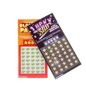 Custom Printing Paper Thank You Card Scratch Off Lottery Tickets