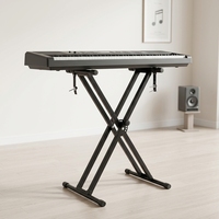 Wholesale Double Tube X Frame Keyboard Stand Height Adjustable Foldable Portable Electronic Piano for Home Use Anti slip Base