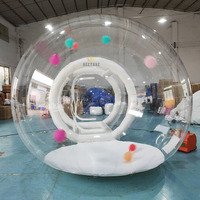 Tente gonflable de dôme de ballon de bulle de dôme d'air d'igloo géant transparent extérieur avec le tunnel pour la location de partie