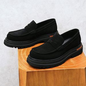 Zapatos de Cuero Casuales Versátiles Británicos de Alta Calidad para Hombre, Cubrepiés de Cuero, Zapatos Formales de Negocios - Product Image 4