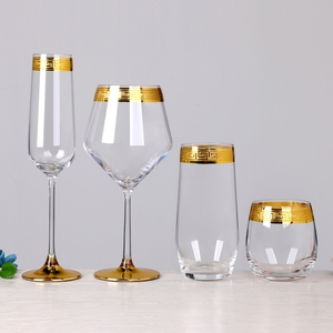 Copas de Vino de Cristal Bohemia Personalizadas para Boda, con Borde Dorado sin Tallo, Vasos Tipo Tumbler - Product Image 3