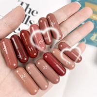 Lot de 12 rouges à lèvres capsules Constellation, mat, waterproof, longue tenue, à base de plantes, mini kit de voyage