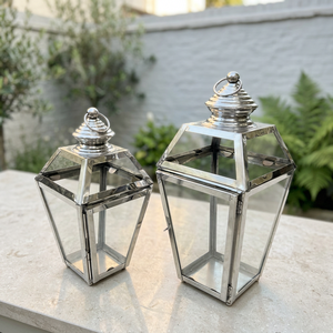 Lanternes porte-bougies modernes en acier inoxydable et verre, design de Noël, faites à la main, durables, tailles personnalisables pour la décoration de la maison et du jardin - Product Image 6