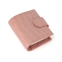 Carnet de notes en cuir véritable Macaron 2 feuilles mobiles Book Pocket Luxe 3 Rings Planner Binder Planner and Wallet Combo 23mm Ring