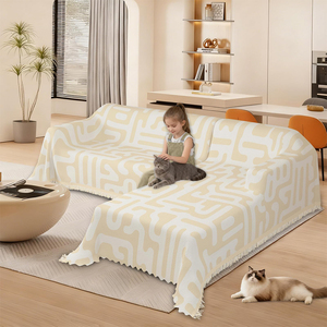 Housse de canapé <span class=keywords><strong>d</strong></span>'angle en chenille scandinave, extensible, lavable, imperméable, adaptée aux enfants, couverture intégrale à 360 degrés - Product Image 6